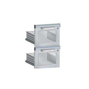 Hagola Economy Class Glasfront-Kühlabteil mit 2 x 1/2 Auszüge übereinander