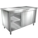 CNM Edelstahl Arbeitsschrank mit Schiebetüren 2000 x...