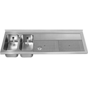 Hagola Schanktischabdeckung 1950 mm - 2 Becken links