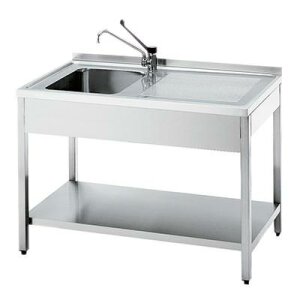 AFG Spültisch 1600 x 700 - 2 Becken rechts