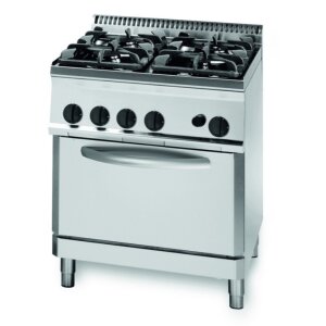 KBS Gas-Herd 26,5kW 4 Brenner mit Gas Backofen