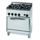 KBS Gas-Herd 26,5kW 4 Brenner mit Gas Backofen