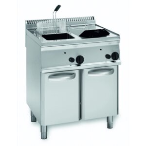 KBS Gas-Fritteuse 2 Becken 2x 14 Liter Standgerät