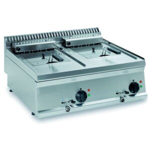 KBS Elektro-Fritteuse Auftischgerät 2 x 8 Liter Becken