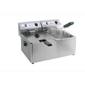 KBS Doppel-Fritteuse Elektro 2x 8 Liter Becken
