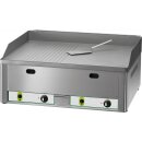 KBS Gas-Grillplatte 8KW 2 Heizzonen 1/2 glatt + 1/2 gerillt