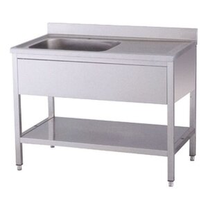 KBS Spültisch 1 Becken links mit Aufkantung B 100cm