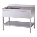 KBS Spültisch 1 Becken links mit Aufkantung B 100cm