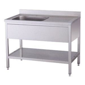 KBS Spültisch 1 Becken links mit Aufkantung B 140cm