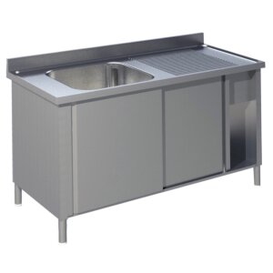 KBS Spülschrank mit Schiebetüren B 120cm - Becken links