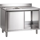 KBS Spülschrank mit Schiebetüren B 120cm - Becken links