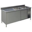 KBS Spülschrank mit Schiebetüren B 140cm -...