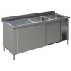 KBS Spülschrank mit Schiebetüren B 200cm - Becken rechts