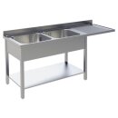 KBS Spülcenter 2 Becken links Breite 160cm