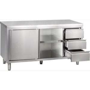 KBS Arbeitsschrank mit Schiebetüren und Schubladenblock B 180cm x  T  60cm