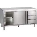 KBS Arbeitsschrank mit Schiebetüren und Schubladenblock B 200cm x T 60cm