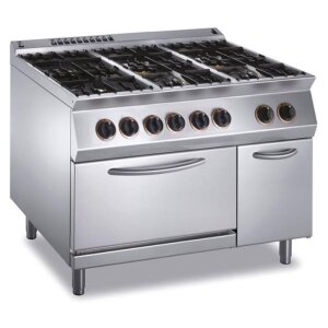 KBS Gas-Herd 6 Brenner  mit Elektro Ofen