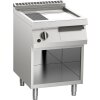 KBS Gas-Grillplatte 2/3 glatt + 1/3 gerillt verchromt 11kW 2 Heizz. offener Unterbau