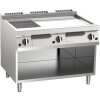 KBS Gas-Grillplatte 2/3 glatt + 1/3 gerillt verchromt 21kW 3 Heizz. offener Unterbau