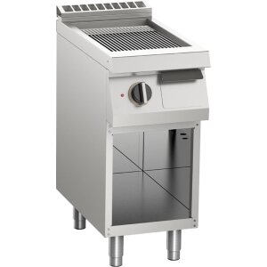 KBS Elektro-Grillplatte gerillt verchromt 5,4kW 1 Heizzone offener Unterbau