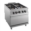 KBS Gas-Herd 4 Brenner 35 kW mit Gas-Ofen 8kW