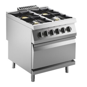 KBS Gas-Herd 4 Brenner 27 kW mit Elektro-Ofen 6kW