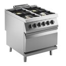 KBS Gas-Herd 4 Brenner 27 kW mit Elektro-Ofen 6kW