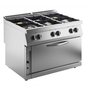 KBS Gas-Herd 6 Brenner 54 kW mit Gas-Großofen 12kW