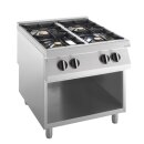 KBS Gas-Kochfläche 4 Brenner 27 kW, offener Unterbau