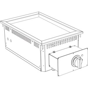 KBS Elektro Grillplatte Grillfläche gerillt verchromt Drop In 700 Breite 400mm