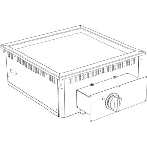 KBS Elektro Grillplatte Grillfläche glatt verchromt Drop In 700 Breite 600mm