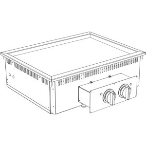 KBS Elektro Grillplatte Grillfläche glatt verchromt Drop In 700 Breite 800mm