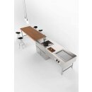 KBS Elektro Grillplatte Grillfläche glatt verchromt Drop In 700 Breite 800mm