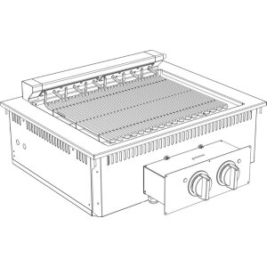 KBS Elektro Grill 2 Heizzonen Drop In 700 Breite 800mm
