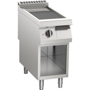 KBS Elektro-Grillplatte gerillt verchromt 7,5 kW 1 Heizzone offener Unterbau