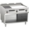 KBS Elektro-Grillplatte 1/3 gerillt verchromt 22,5kW 3 Heizzonen offener Unterbau