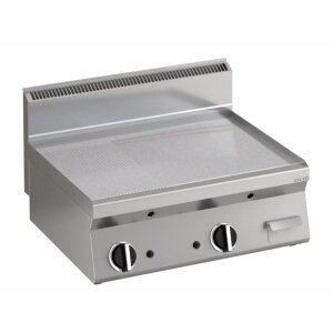 KBS Gas Grillplatte 1/3 und 2/3 geteilte Edelstahlfläche 2 Heizzonen Tischgerät