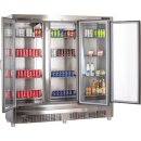 KBS Edelstahlkühlschrank mit Glastüren KU 1900 G