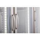 KBS Edelstahlkühlschrank mit Glastüren KU 1900 G