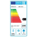 KBS Edelstahlkühlschrank mit Glastüren KU 1900 G