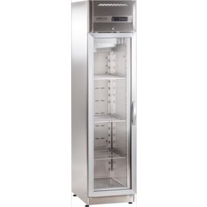 KBS Edelstahl-Tiefkühlschrank mit Glastür TKU 358 G