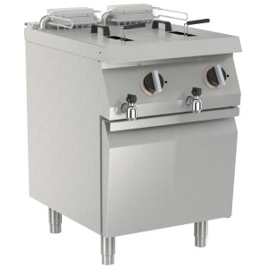 KBS Elektro-Fritteuse 2 Becken je 10 Liter Standgerät 18kW mit Hebeheizung
