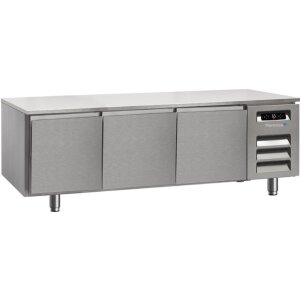KBS Snack 1600 Kühltisch mit abnehmbarer Arbeitsplatte und 3 Schubladen