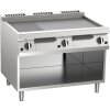 KBS Gas-Grillplatte aus Edelstahl 2/3 glatt + 1/3 gerillt 18kW offener Unterbau