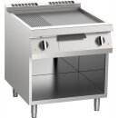 KBS Elektro-Grillplatte aus Edelstahl 2/3 glatt + 1/3...