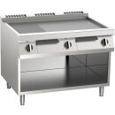 KBS Elektro-Grillplatte aus Edelstahl 2/3 glatt + 1/3...