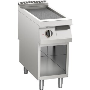 KBS Elektro-Grillplatte gerillt aus Edelstahl 7,5 kW 1 Heizzone offener Unterbau