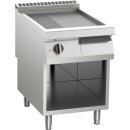 KBS Elektro-Grillplatte aus Edelstahl 2/3 glatt + 1/3...