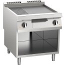 KBS Elektro-Grillplatte aus Edelstahl 2/3 glatt + 1/3...