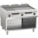 KBS Elektro-Grillplatte aus Edelstahl 2/3 glatt + 1/3...